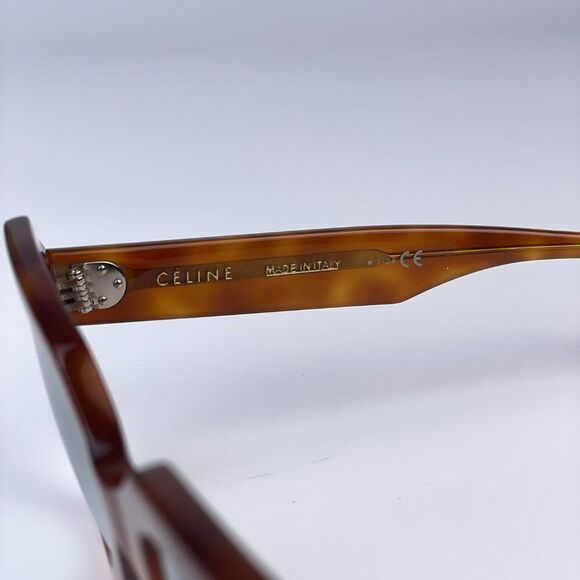 NEW CELINE CL40046U 53N Tortoise Green Women Butterfly Mirrored Sunglasses - Picture 6 of 9